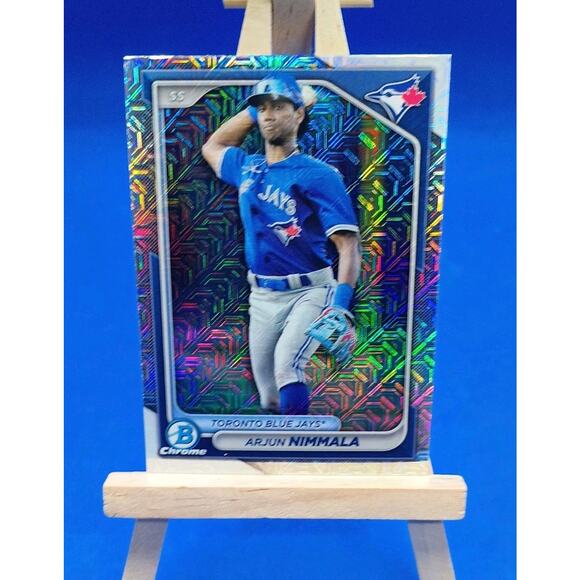 2024 Bowman Chrome - Prospects Arjun Nimmala #BCP-199 Mojo Refractor (RC) - Picture 3 of 7